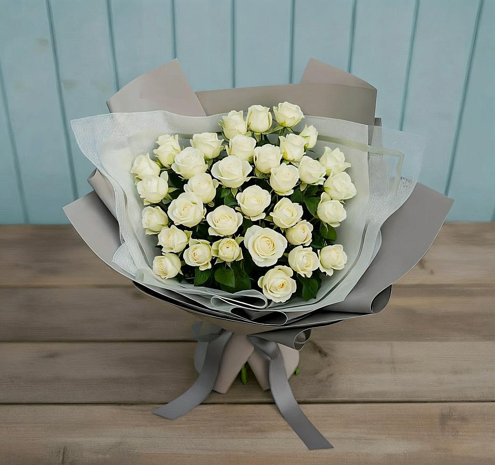 Букет Белоснежная нежность в Зюкайка