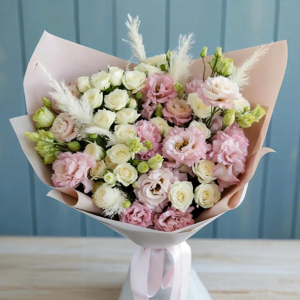 Букет цветов из: Альстромерии и Розы в Зюкайка