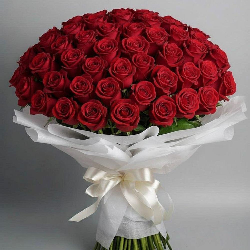 Букет 101 Красная роза Блэк Мэджик в Зюкайка