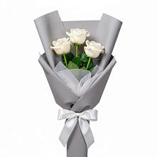 Букет 3 белые розы #REPLACE_PRED# Зюкайка
