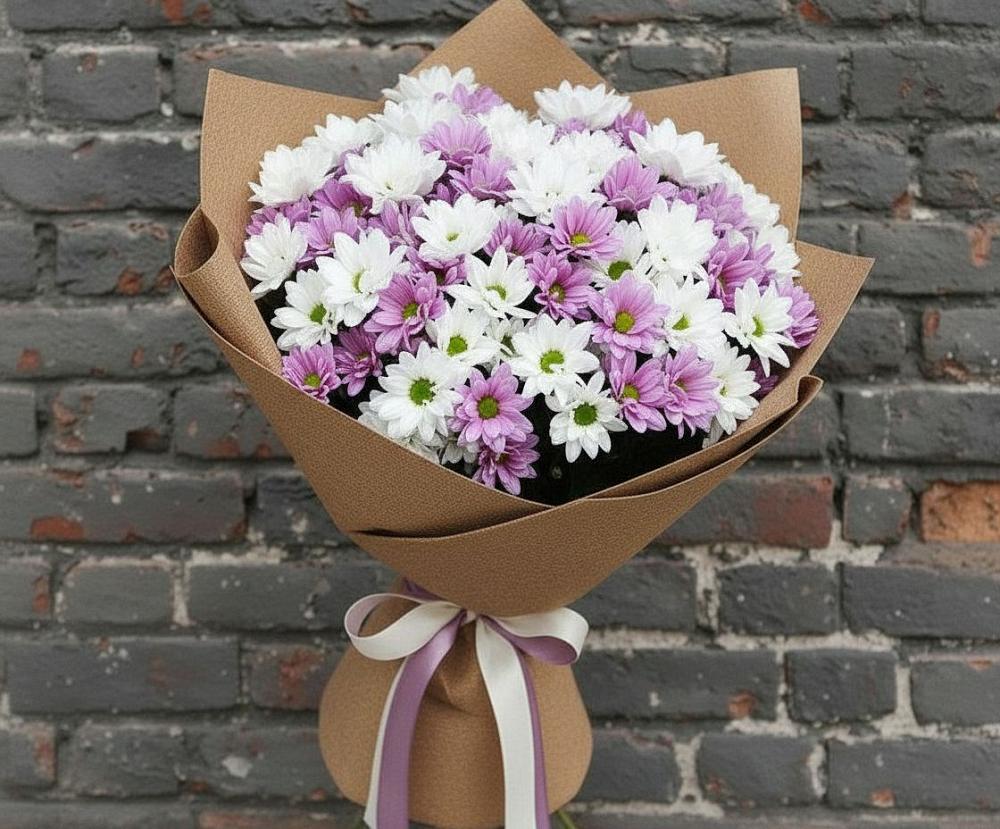 Букет цветов из: Хризантемы в Зюкайка