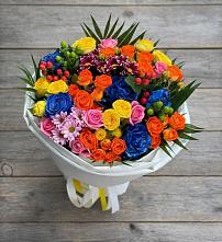 Букет цветов из:  Розы и Хризантемы в Зюкайка