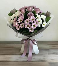 Букет цветов из:  Хризантемы и Розы #REPLACE_PRED# Зюкайка