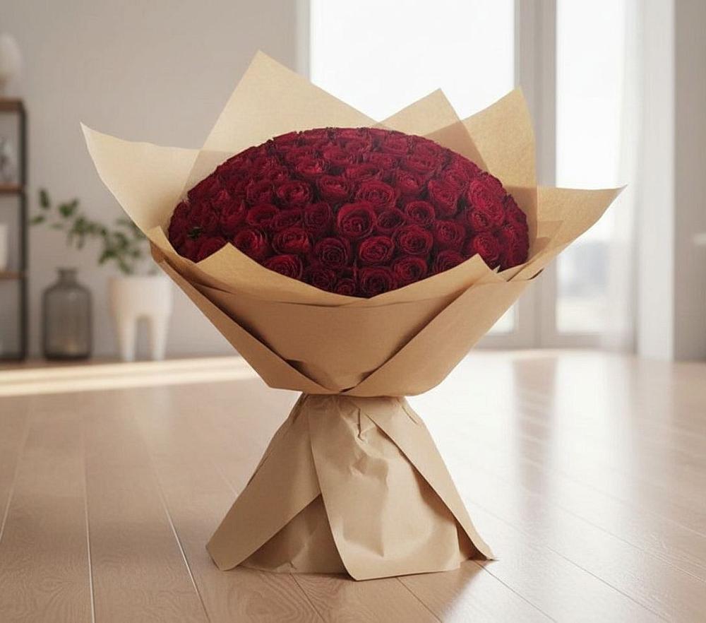 Букет 101 Красная роза в Зюкайка