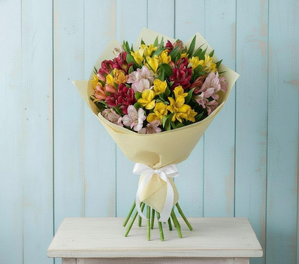 Букет цветов из: Альстромерии в Зюкайка
