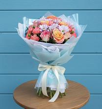 Букет цветов из:  Хризантемы и Розы #REPLACE_PRED# Зюкайка