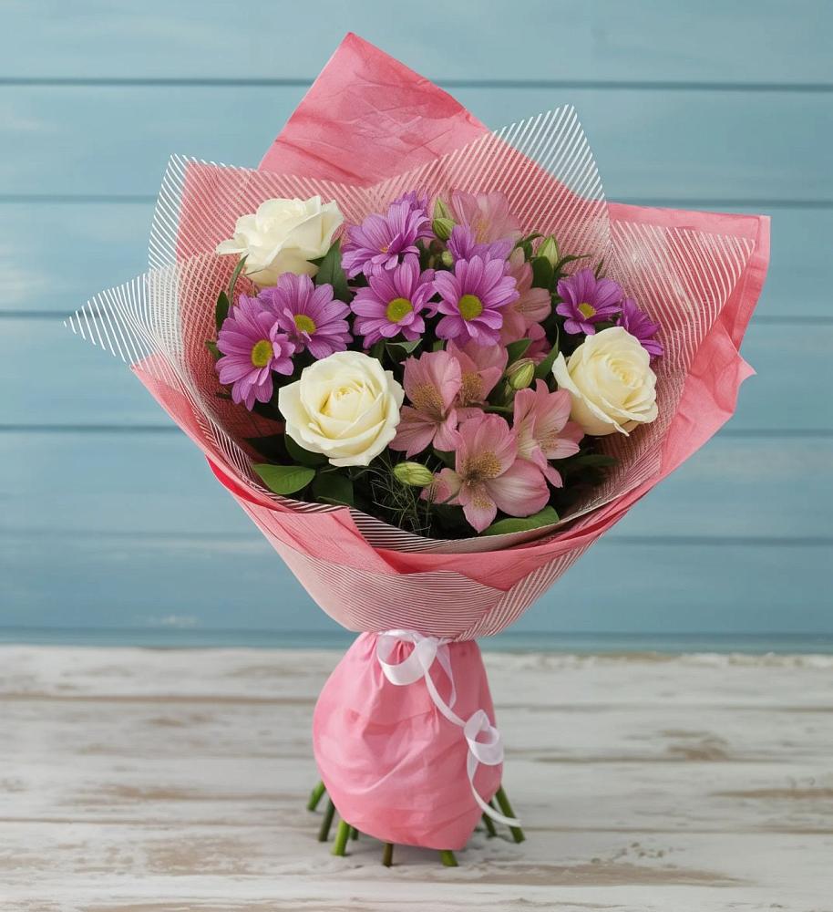 Букет цветов из: Герберы в Зюкайка